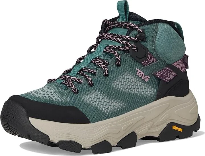 Teva Grandview Max Vent Women's Climbing Shoes Silver Pine/Eggplant Purple : 10 B - Medium, Leather/Synthetic - Image 5