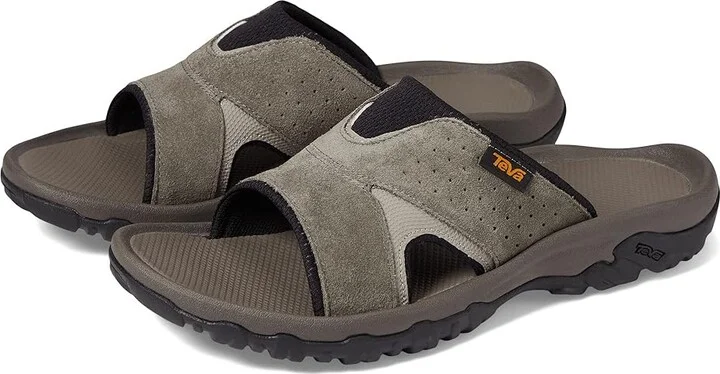 Teva Katavi 2 Slide Men's Slide Shoes Dark Taupe : 9 D - Medium, Textile/Suede