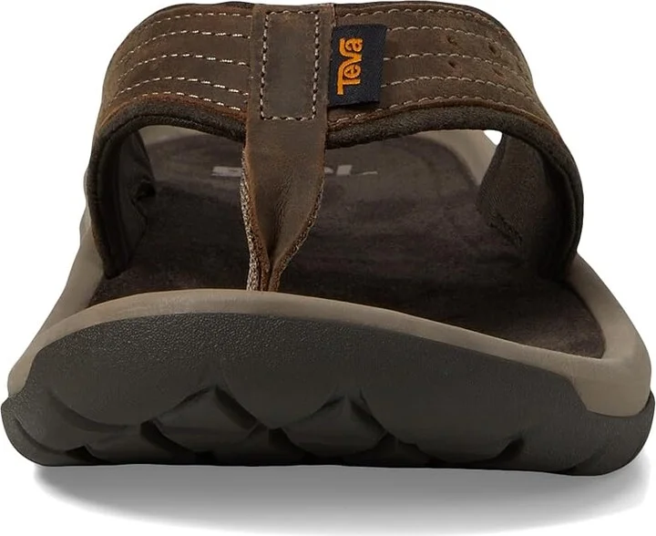 Teva Langdon Flip Men's Sandals Walnut : 7 D - Medium, Leather - Image 3