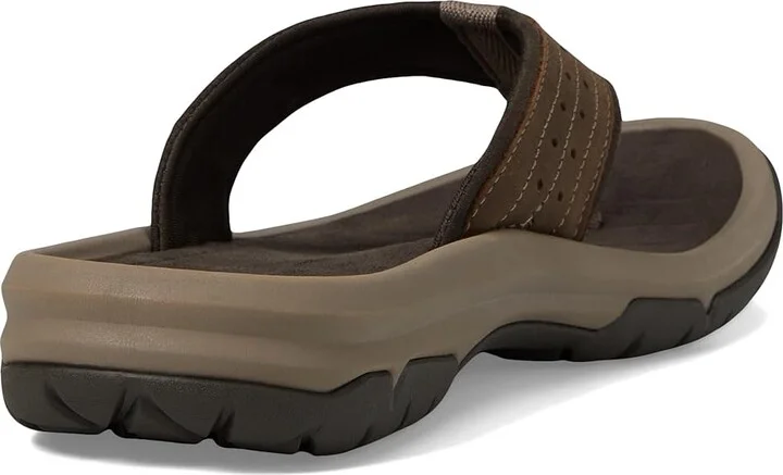 Teva Langdon Flip Men's Sandals Walnut : 7 D - Medium, Leather - Image 5
