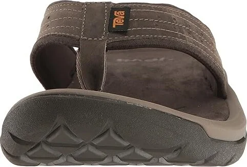Teva Langdon Flip Men's Sandals Walnut : 7 D - Medium, Leather - Image 6