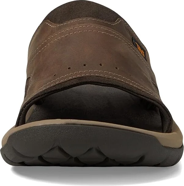 Teva Langdon Slide Men's Sandals Walnut : 7 D - Medium, Leather - Image 3