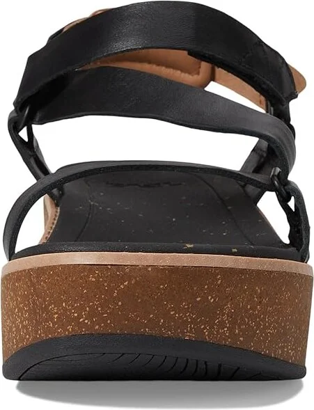Teva Madera Wedge Women's Shoes Black : 9 B - Medium, Leather - Image 2