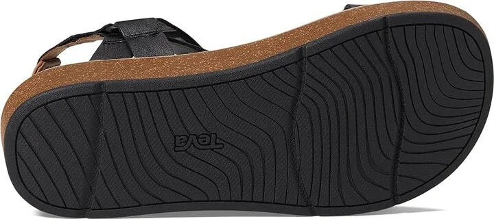 Teva Madera Wedge Women's Shoes Black : 9 B - Medium, Leather - Image 3