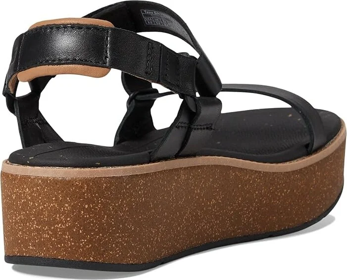 Teva Madera Wedge Women's Shoes Black : 9 B - Medium, Leather - Image 4