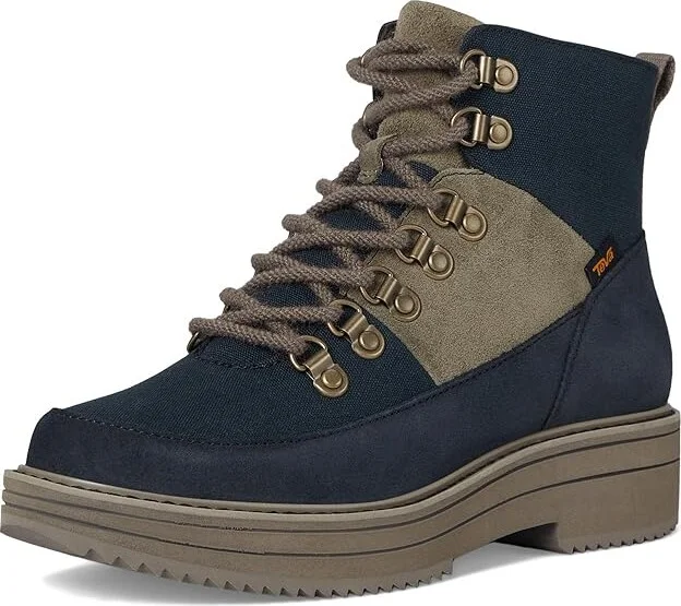 Teva MIDFORM BOOT PATCHWORK Women's Boots Neutral : 9 B - Medium, Canvas/Leather - Image 11