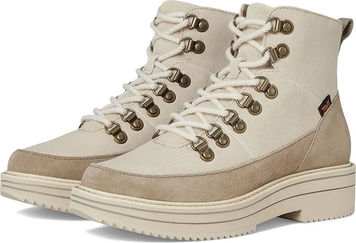 Teva MIDFORM BOOT PATCHWORK Women's Boots Neutral : 9 B - Medium, Canvas/Leather