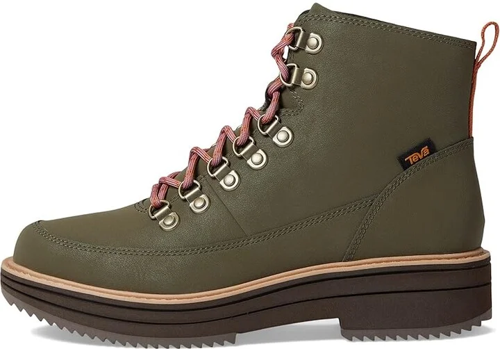 Teva Midform Boot Women's Shoes Dark Olive : 11 B - Medium, Leather - Image 6