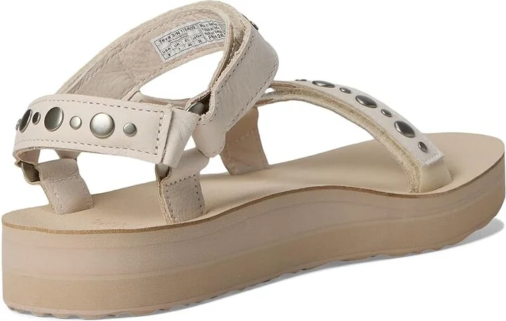 Teva Midform Universal Studded Women's Sandals Coconut/White Pepper : 7 B - Medium, Leather - Image 4