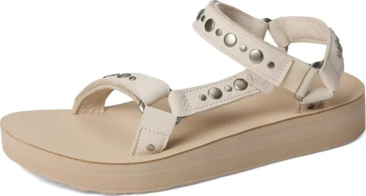 Teva Midform Universal Studded Women's Sandals Coconut/White Pepper : 7 B - Medium, Leather - Image 5