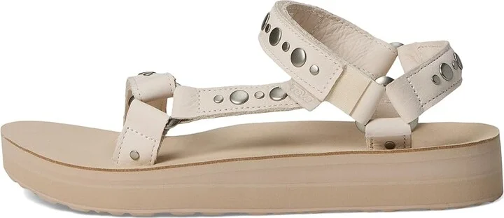 Teva Midform Universal Studded Women's Sandals Coconut/White Pepper : 7 B - Medium, Leather - Image 6