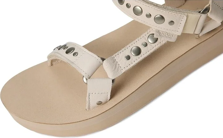 Teva Midform Universal Studded Women's Sandals Coconut/White Pepper : 7 B - Medium, Leather - Image 7