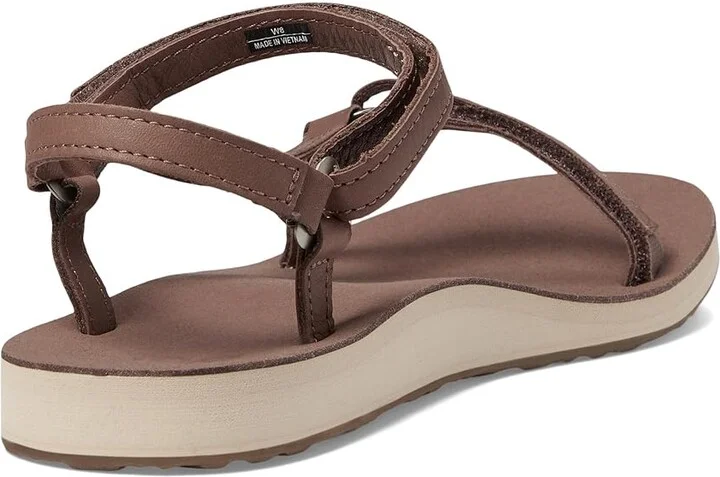 Teva Original Universal Slim Leather Women's Shoes Acorn : 7 B - Medium - Image 4
