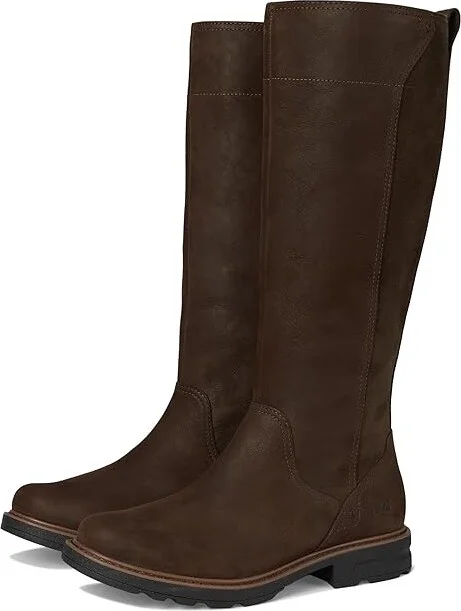 Teva ROWENA TALL Women's Boots Chocolate Brown : 6 B - Medium, Leather