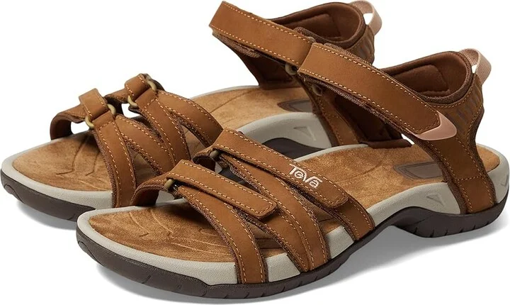 Teva Tirra Leather Women's Sandals Honey Brown : 6 B - Medium
