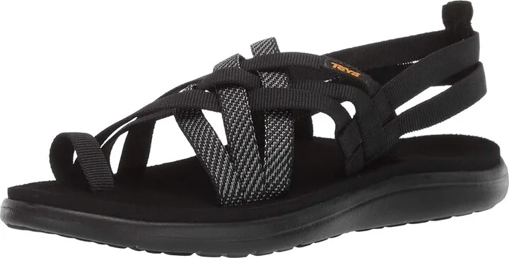 Teva Voya Strappy Women's Shoes Hera Black : 9 B - Medium, Textile - Image 2