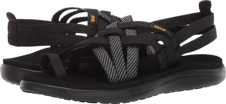 Teva Voya Strappy Women's Shoes Hera Black : 9 B - Medium, Textile