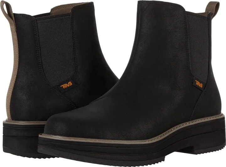 Teva Women's Midform Chelsea Comfortable Water-Resistant Flat Platform Leather Boots