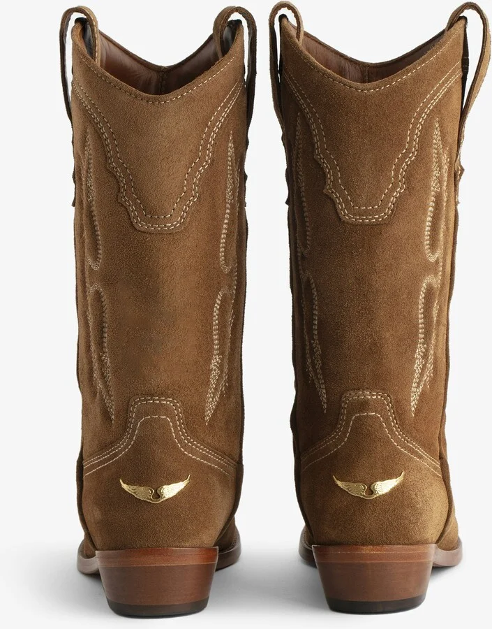 Tex Western Suede Boots - Image 5