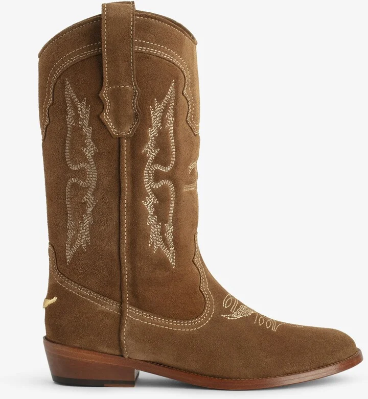 Tex Western Suede Boots