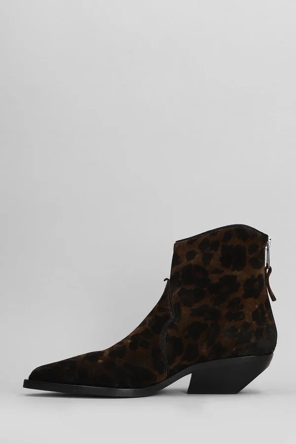 Texan Ankle Boots In Animalier Suede - Image 3