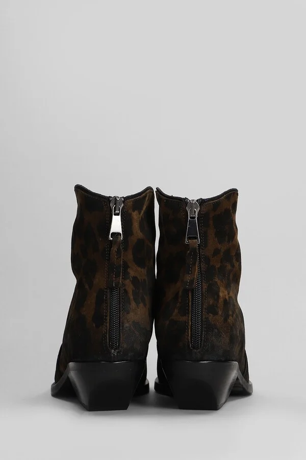 Texan Ankle Boots In Animalier Suede - Image 4