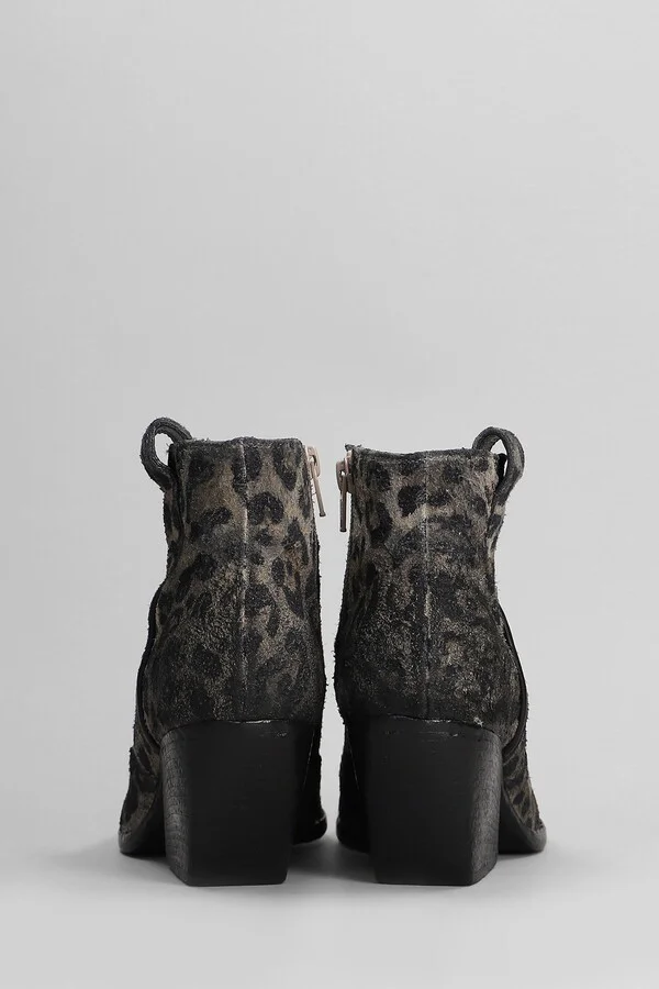Texan Ankle Boots In Animalier Suede - Image 4