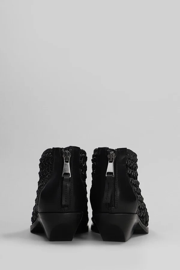 Texan Ankle Boots In Black Leather - Image 4