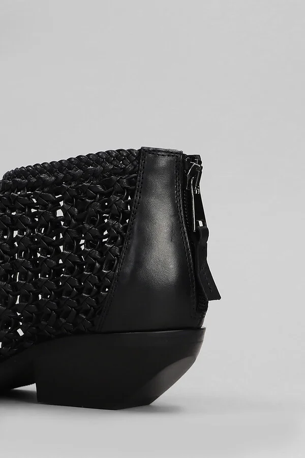 Texan Ankle Boots In Black Leather - Image 5