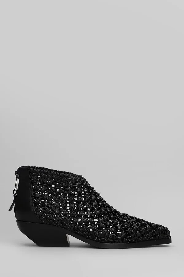 Texan Ankle Boots In Black Leather
