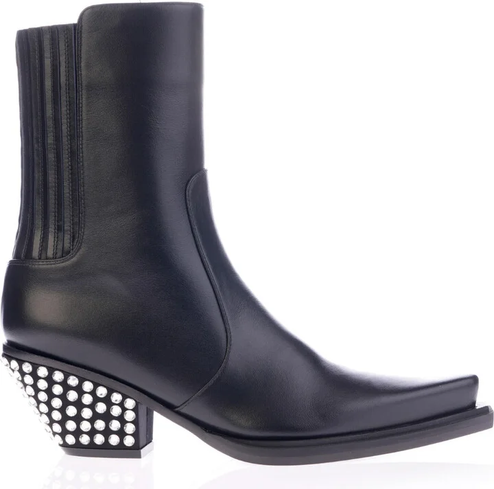 Texan Ankle Boots In Black Leather