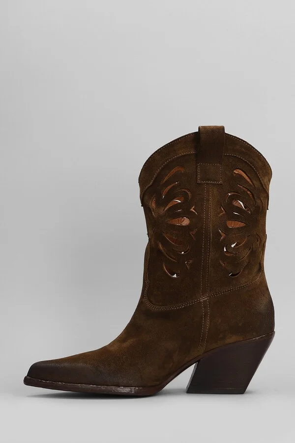 Texan Ankle Boots In Leather Color Suede - Image 3