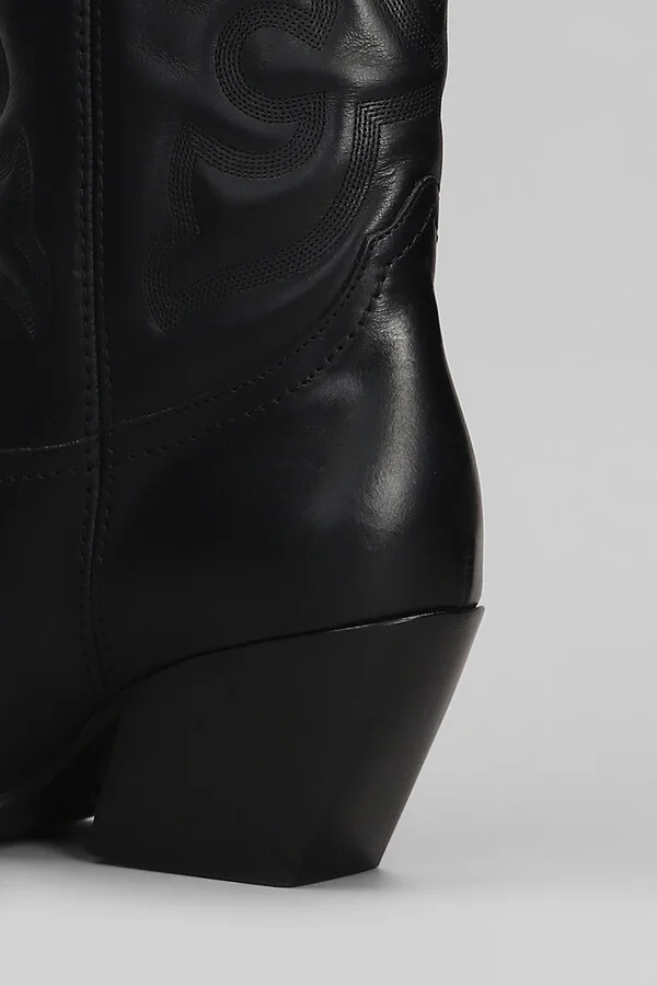 Texan Boots In Black Leather - Image 5