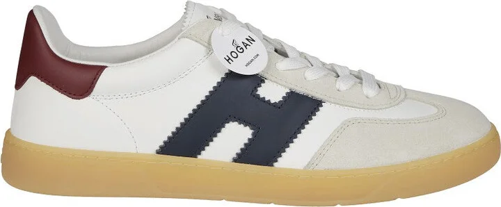 Textured Accented Sneakers With Gum Sole