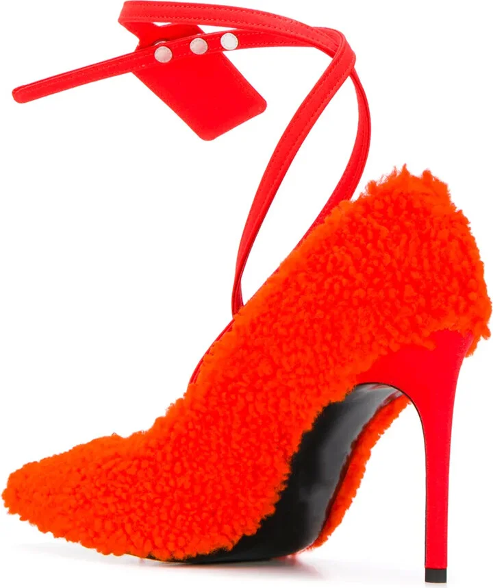 Textured Ankle-Strap Pumps - Image 3