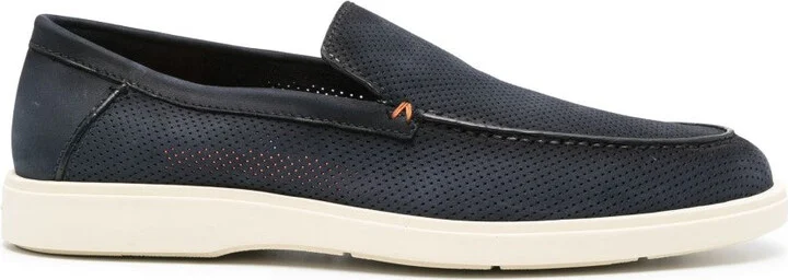 Textured Cow Leather Loafers With Rubber Sole