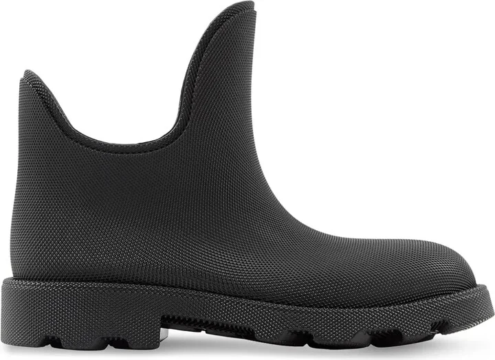 Textured-Finish Round-Toe Boots