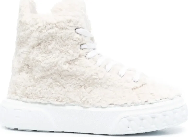 Textured High-Neck Sneakers