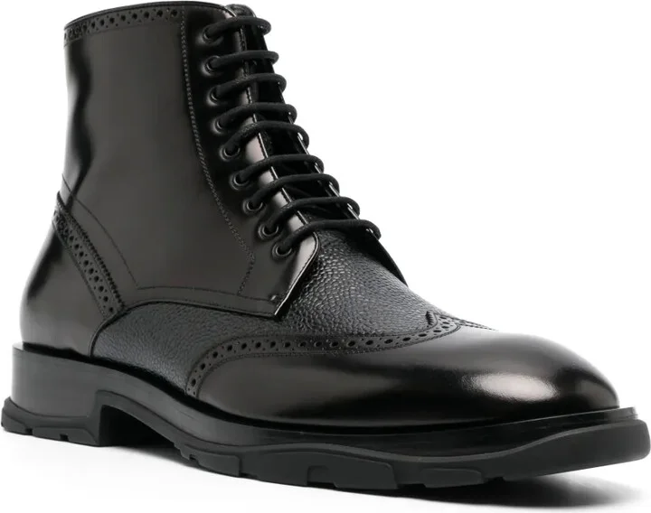 Textured Lace-Up Boots - Image 2