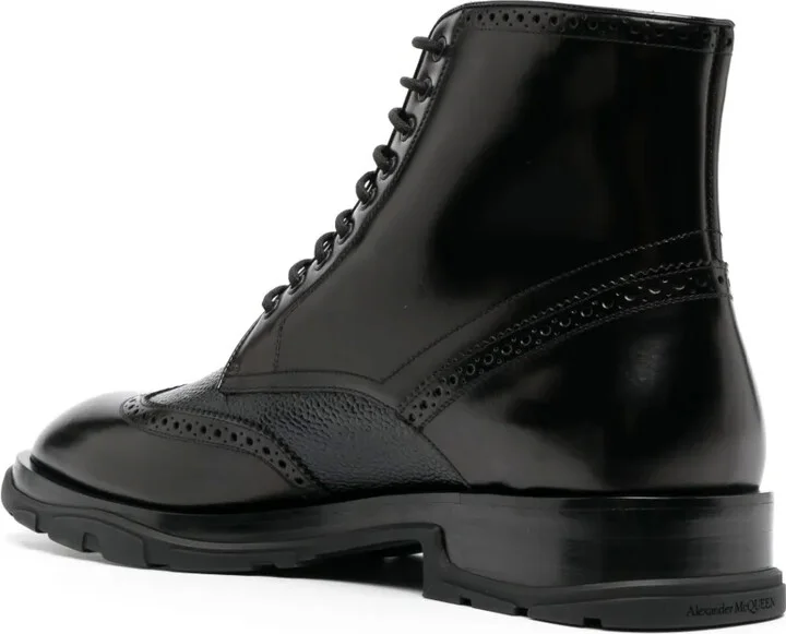 Textured Lace-Up Boots - Image 3