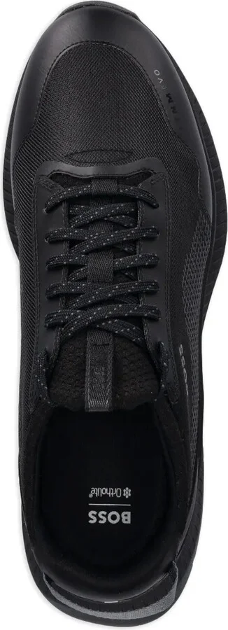 Textured Lace-Up Low-Top Sneakers - Image 3