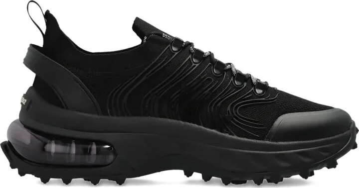 Textured Lace-Up Sneakers