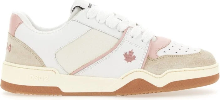 Textured Leather And Polyamide Sneakers