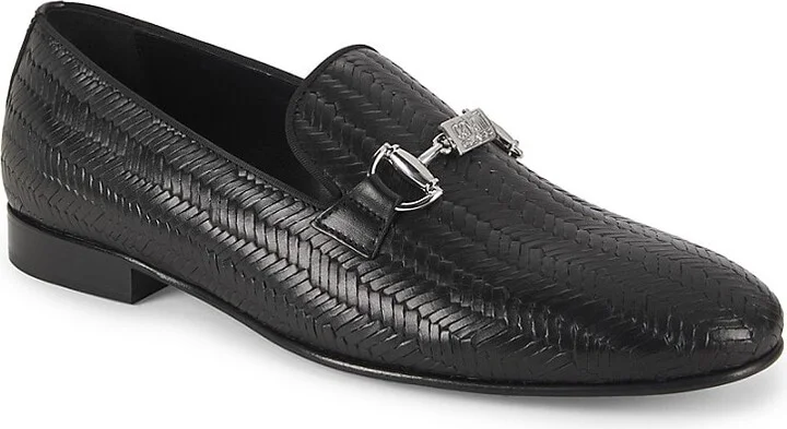 Textured Leather Bit Loafers - Image 2