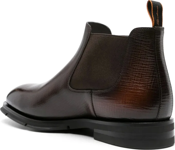 Textured Leather Chelsea Boots - Image 3
