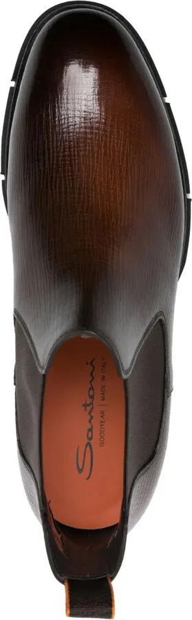 Textured Leather Chelsea Boots - Image 4