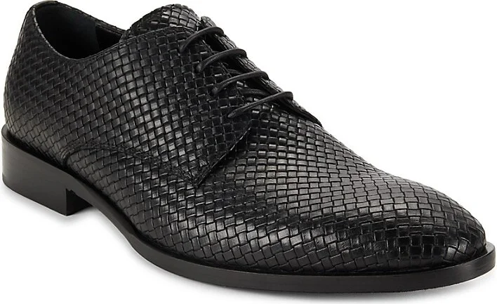 Textured Leather Derby Shoes - Image 2