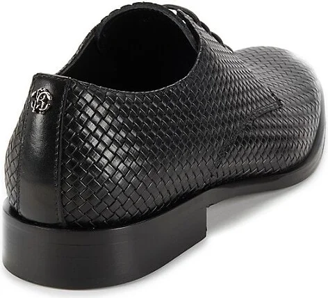 Textured Leather Derby Shoes - Image 3