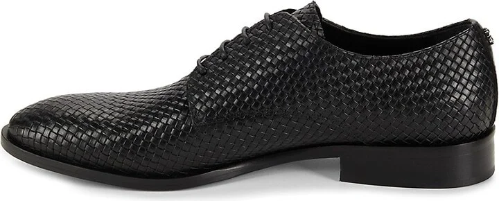 Textured Leather Derby Shoes - Image 4