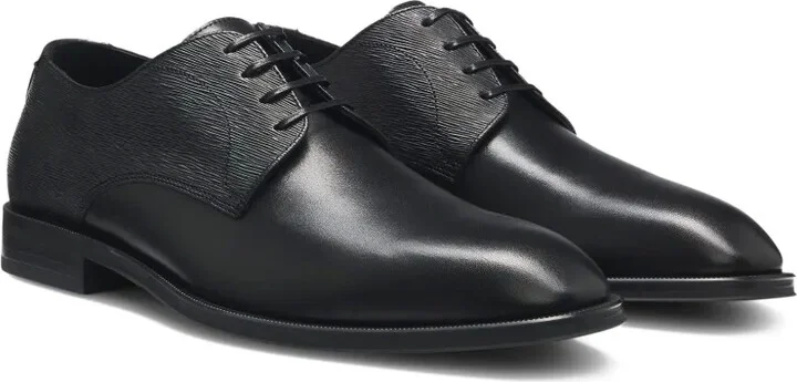 Textured Leather Derby Shoes - Image 2